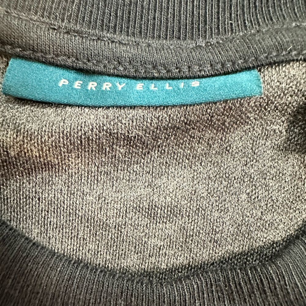 NWT Perry Ellis Men’s Blue Micro Stripe Long Sleeve Sweater Sweatshirt - Medium - Picture 4 of 8